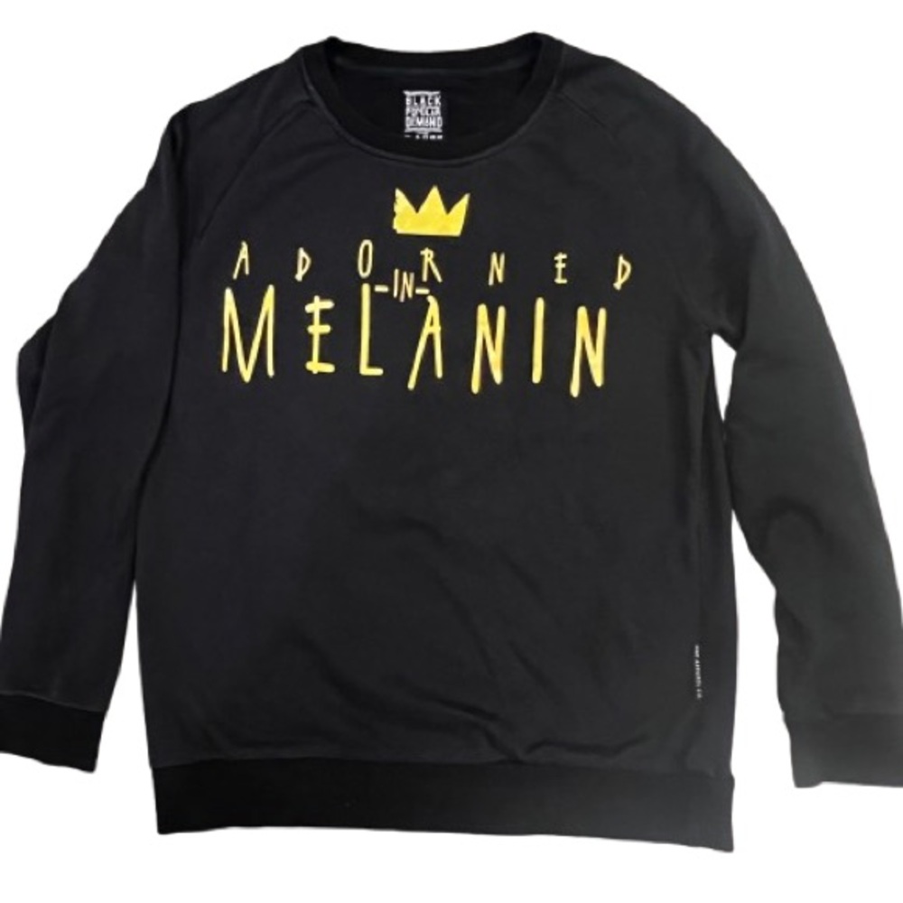 Black By Popular Demand Unisex Crewneck Lightweight Sweater with Yellow Graphic